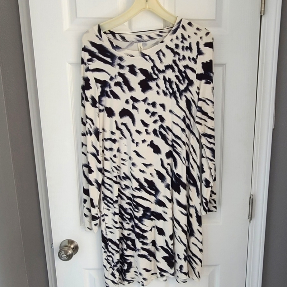 Animal print dress.